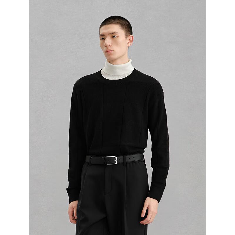 GXG Men's Black Crew Neck Commuter Sweater