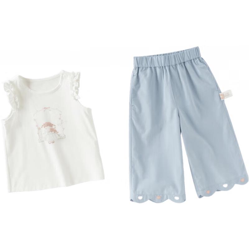 

DAVE&BELLA Girls Antibacterial T-Shirt & Capri Pants Set 120