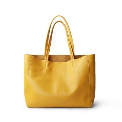 Einfache Casual Leder Frauen Schulter Tasche Luxus Marke Designer Echtes Leder Dame Handtaschen Computer Tasche Große Weibliche Totes Tasche