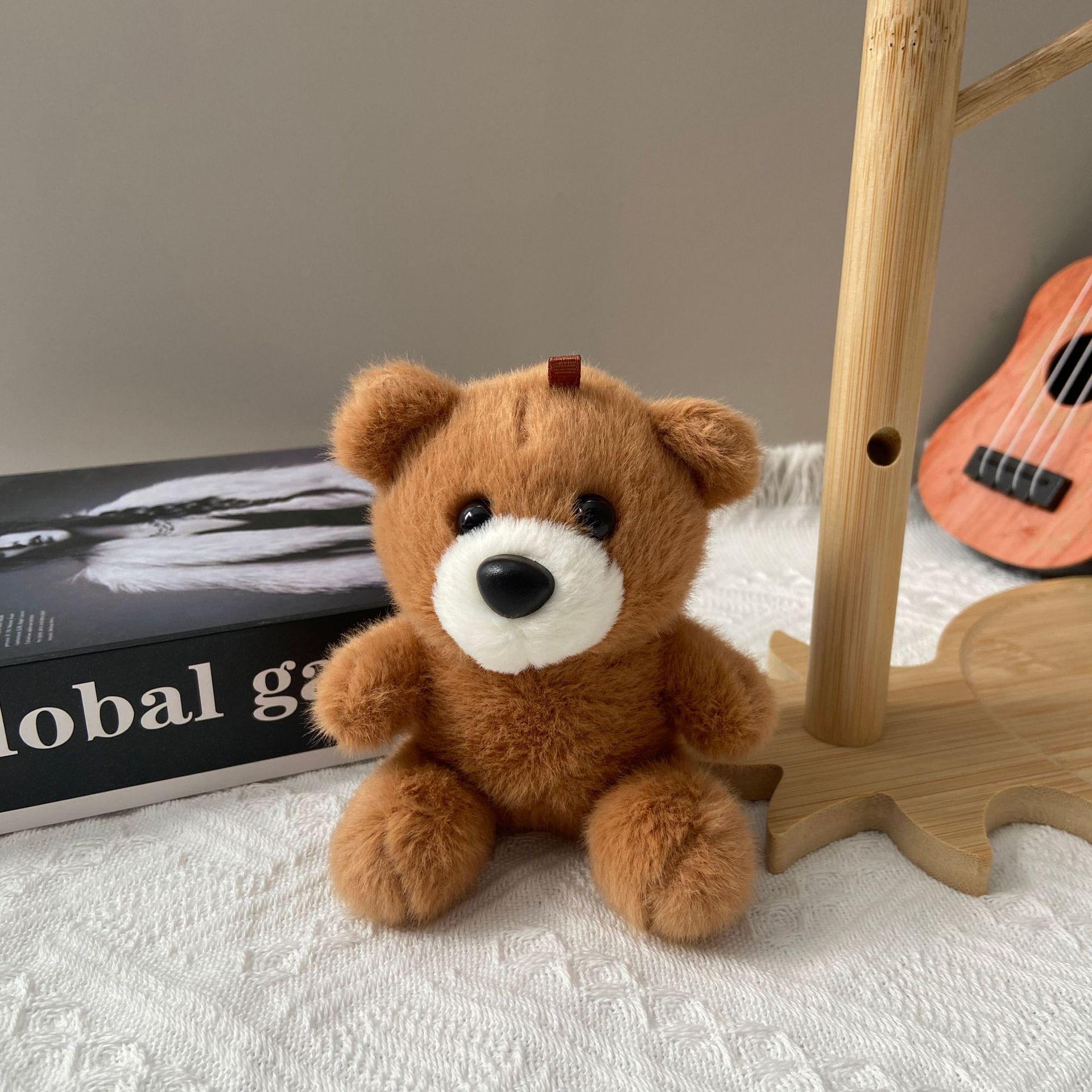 Teddy Bear Keychain Plush - Little Bear Doll with Logo for Promotional Gifts 10cm Keychain