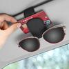 Caja Universal para gafas de sol de coche, Clip para gafas de sol, tarjetero, soporte de sujeción, estuche de bolígrafo, accesorios para coche