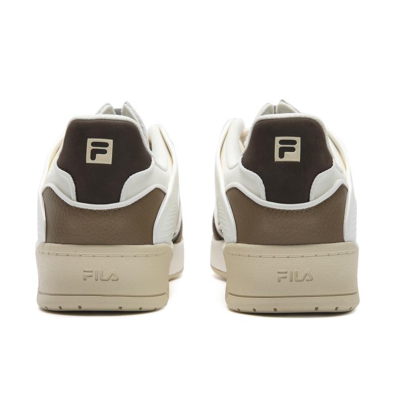 FILA OLIVE Cushioning Abrasion Resistant Lightweight Low top Skateboard Shoes Men's Milk White/Malt Brown F12M621216FGM
