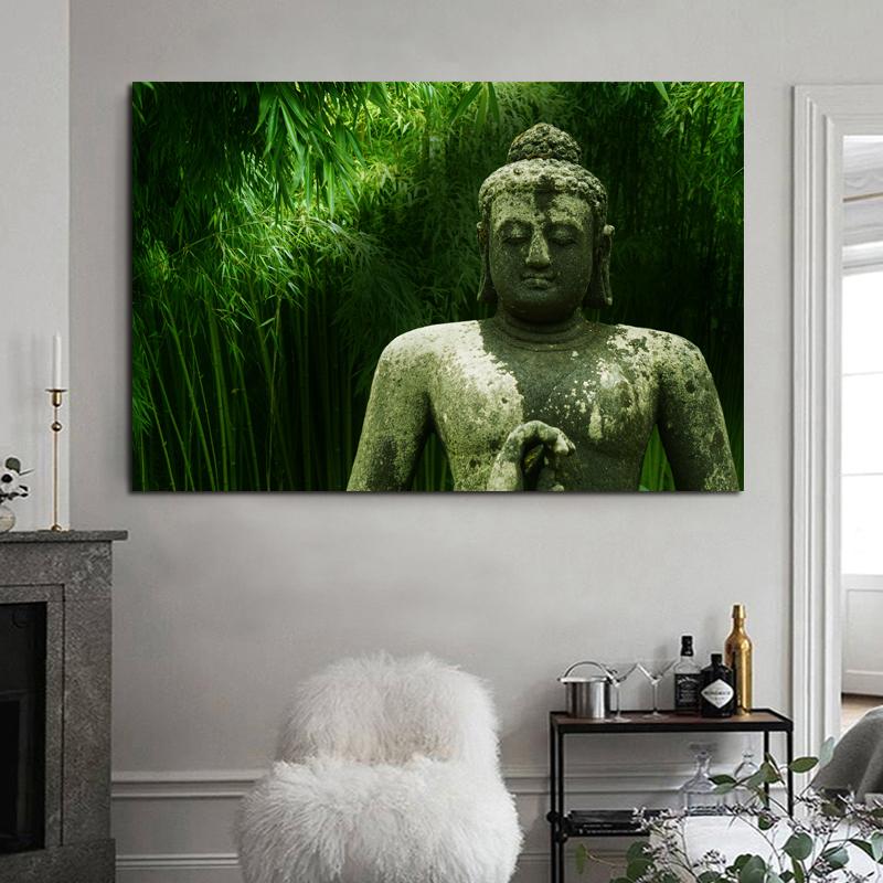 RELIABLI ART Canvas Paintings Portrait Posters Religion Buddha Statue Pictures Wall Art For Living Room Decoration No Frame