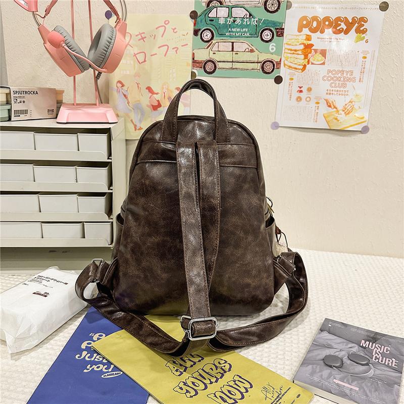 Vintage College Rucksack Bestickter Rucksack Große Kapazität Studenten Schultasche