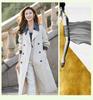 Women's Mid-Length Trench Coat - 2024 Spring/Autumn, Color Block, Fashionable British Style