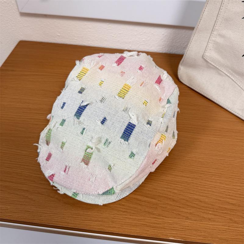 

Стильная универсальная шляпа Звездная полосатая меховая отделка Женская шляпаберет Солнцезащитная Stripe