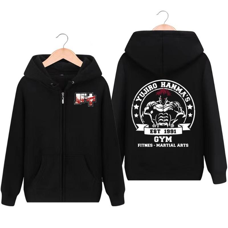 Baki the Grappler Printed Sweatshirt Hoodie Women/Men Harajuku Hanma Yujiro Fashion Men's Zip Coat Autumn Loog Sleeve Unisex Top