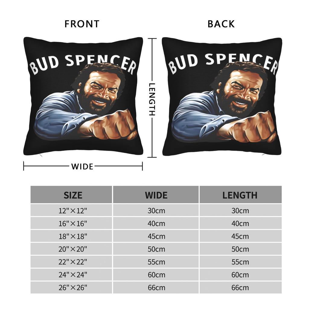 Federa per Cuscino Attore Italiano Bud Spencer Federa alla Moda per Divano Decorazione Casa Federe Regalo di Compleanno