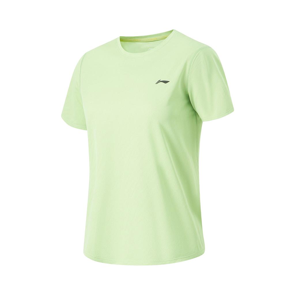 Li Ning Fashionable Breathable Lightweight Cool Short Sleeve Comfortable Skirt Set Women sets Laurel-Green Standard-White U060-6+V014-2