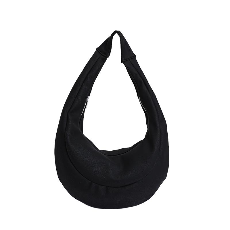 

Simple Ladies Underarm Bag New Style Dumpling Shape Single Shoulder Casual Bag Multiple Colors Available чёрный