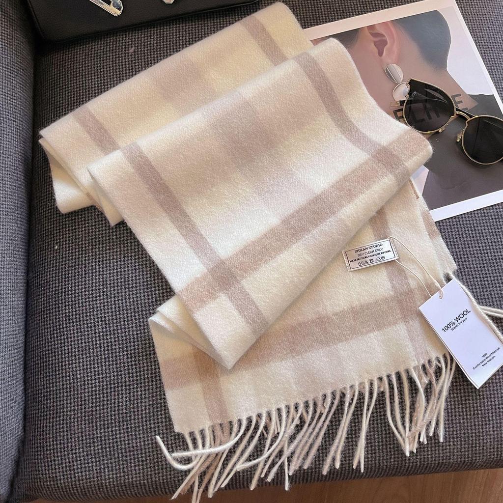 2025 Unisex 100% Wool Scarf: Versatile and Warm for Autumn & Winter