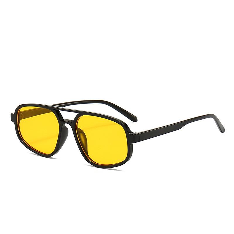 European and American new personalized double beam sunglasses women's trend sunglasses fashion versatile toad frame sunglasses women