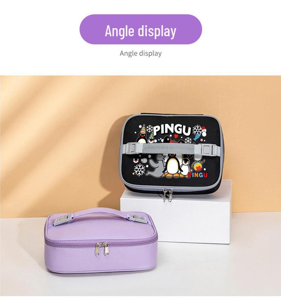 Borsa termica per il pranzo Pingu il pinguino - Universale, Ispessita, Portatile, Ideale per Studenti e Pasti di Lavoro, Ottima Opzione Regalo