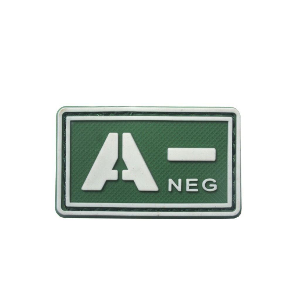 PVC Glue Stamp Blood Type Magic Sticker Embroidered Patch Emergency Armband  Helmet Decoration