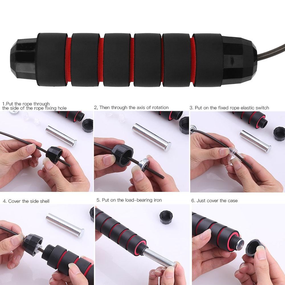 Thick Jump Rope Steel Wire Cord Foam Handle Lose Weight Sporting Goods Portable for Gym Exercise1