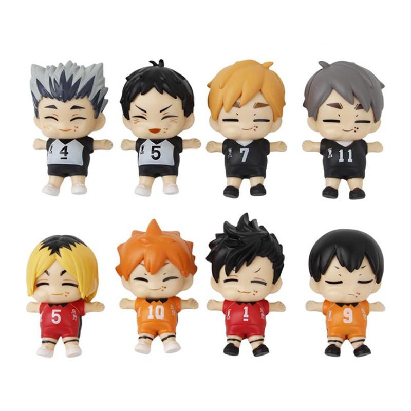 Q Version Haikyuu Action Figure Model Anime Displays Toy Cartoon Doll Kids Gift