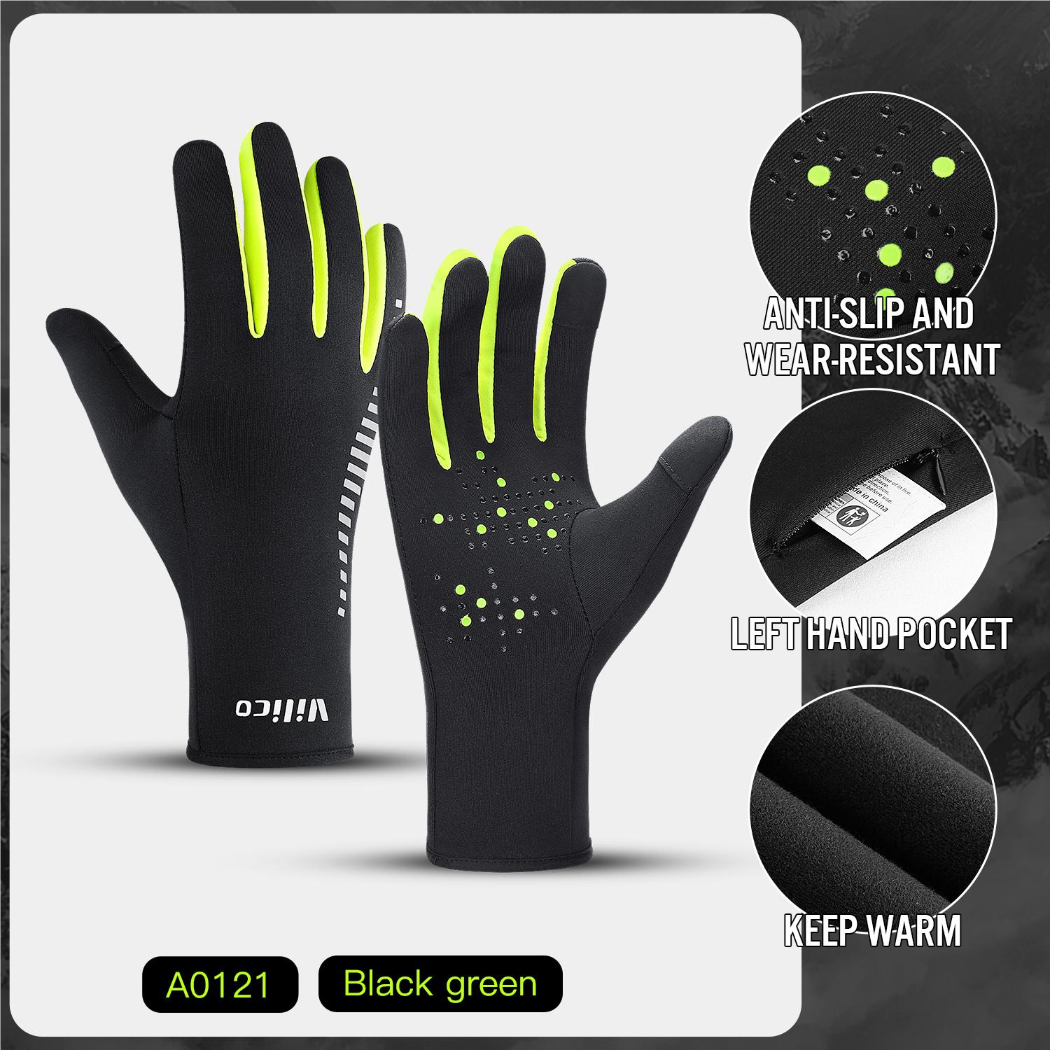 

Зимние Велосипедные Перчатки Мужские Женские Сенсорный Экран Флис Теплые Морозостойкие Для Уличной Езды Бега