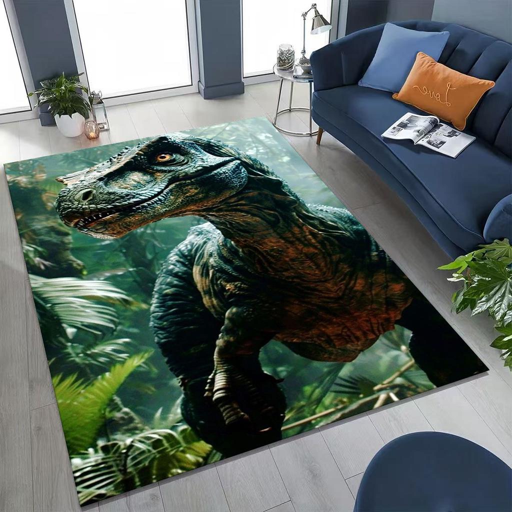 Classic Jurassic Park Dinosaur Movie Tyrannosaurus Rex Rug for Bedroom Living Room Sofa Home Doormat Decor,Non-slip Floor Mat