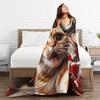 Cat Selfie with Santa Warm Soft Blanket  Kids Adult Plush Throw Blanket Fashion Couch Chair Flannel Bedspread Sofa Bed Cover