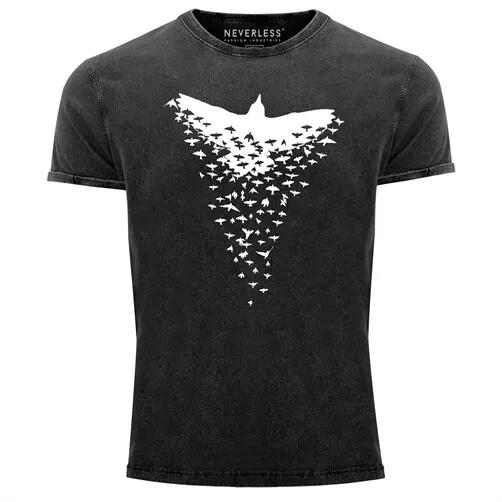 

Mens Vintage Shirt Raven Bird Flock Animal Print Print Shirt Tee Print- S
