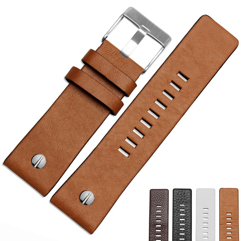 New Fashion Cowhide Watchband with Rivet Watch Strap Belt Bracelet for Diesel DZ7313 DZ7333 7322 7257 4318 7348 7334 Replacement
