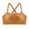 Front zipper seamless, big breasts with small breasts, gathered breasts, anti-hanging, thin shoulder straps, beautiful back bra.