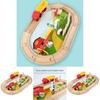Houten Boerenpad Scène Bouwstenen Kinder Speelgoed Set Voor Kinderen Educatief Spel