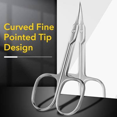 Manicure Scissors Cuticle Regrowth Cut Curved Tip Nail Pedicure Grooming Professional Stainless Steel Dead Skin Remover