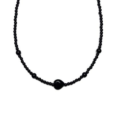 Colar Choker L’OMBRILLANT Coração Ônix