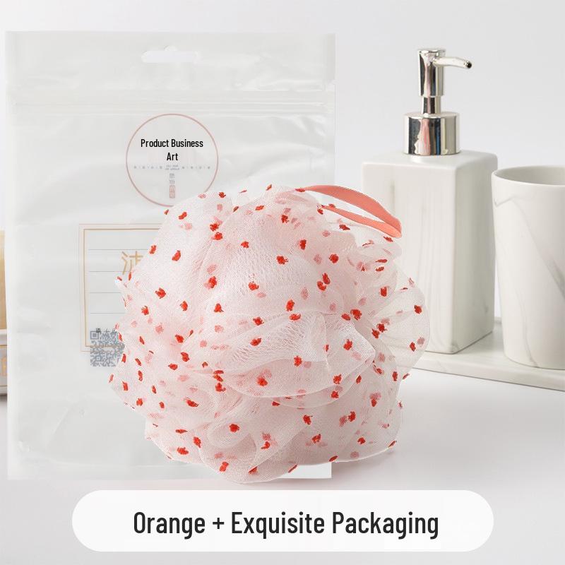 Xiaohongshu Super Soft Lace Bath Sponge - Large, Non-Shedding, Lathering Scrub Ball for Shower