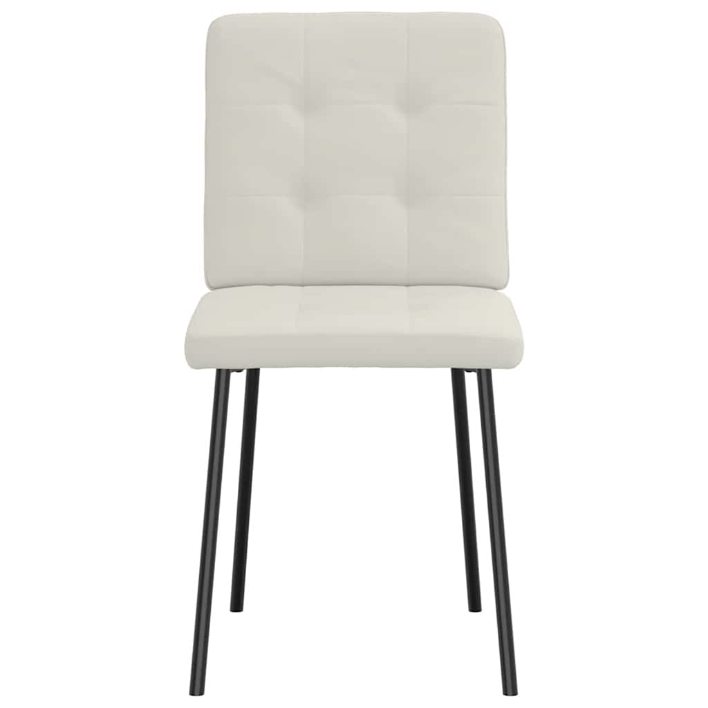 Dining Chairs 2 Pcs. Cream Velvet