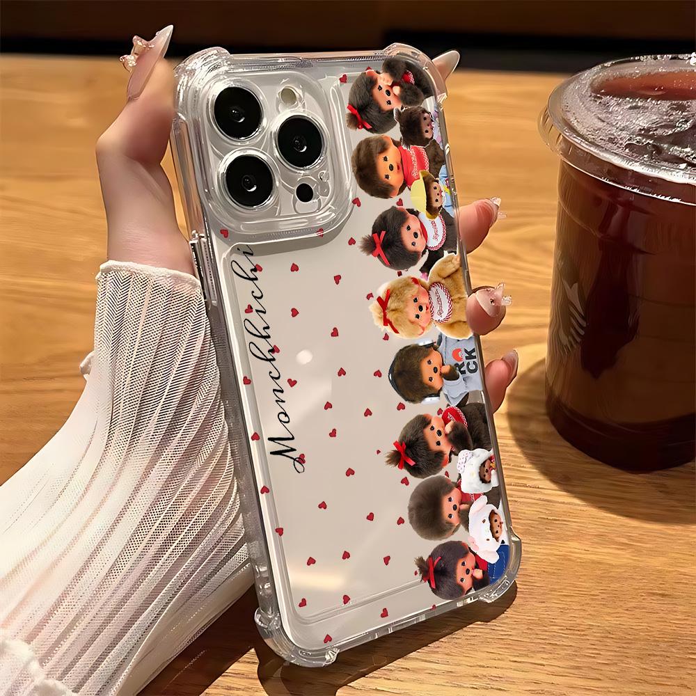 Cute Monchhichis New Ins Phone Case For Samsung A37 A57 A17 A07 A06 A56 A26 A33 A54 A51 A13 A73 A55 A53 A36 A35 A34 A25 4G 5G