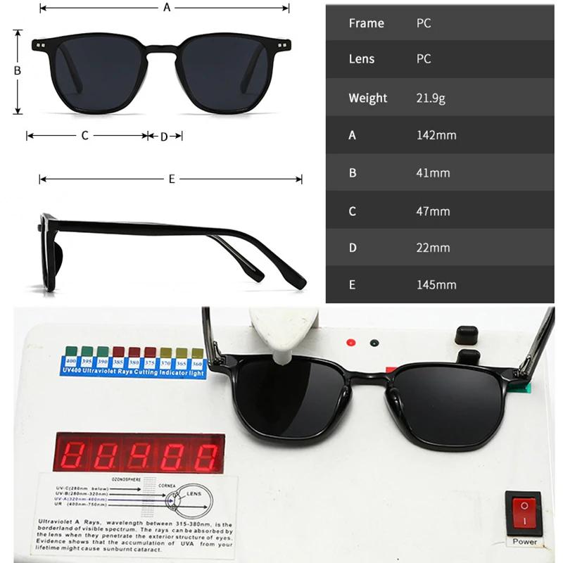 Square Men Sunglasses Fashion Shades UV400 Retro Rivets Women Luxury Champagne Sun Glasses