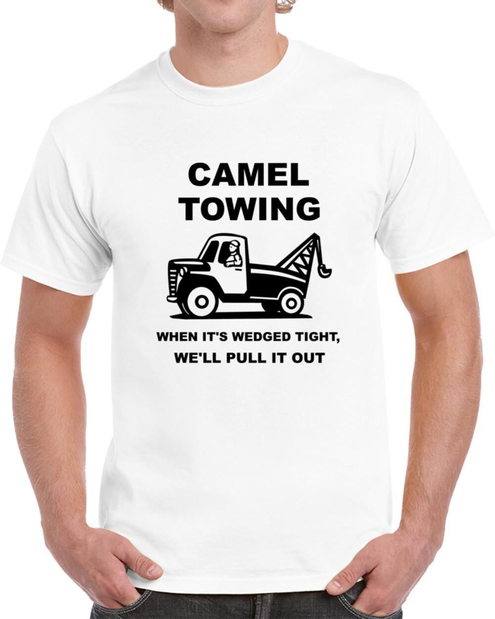 Camel Towing Funny T Shirt Novelty Adult Humor Party Cotton New Unisex T-Shirt XXL
