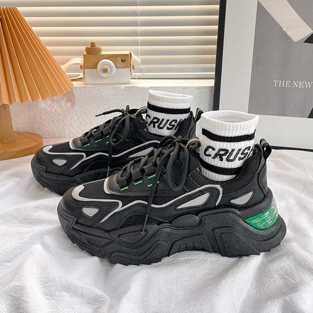 

Белые туфли, весенне-осенние женские повседневные туфли на толстой подошве, увеличивающие рост, модные модные женские кроссовки для бега, женские 40