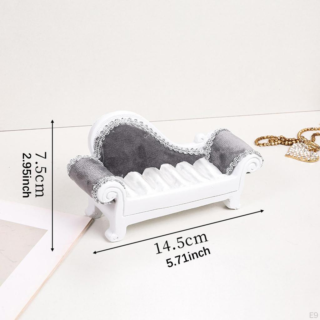 Rings Display Stand Desktop Ornament Elegant Soft Lining Portable Jewelry Holder Organizer for Home