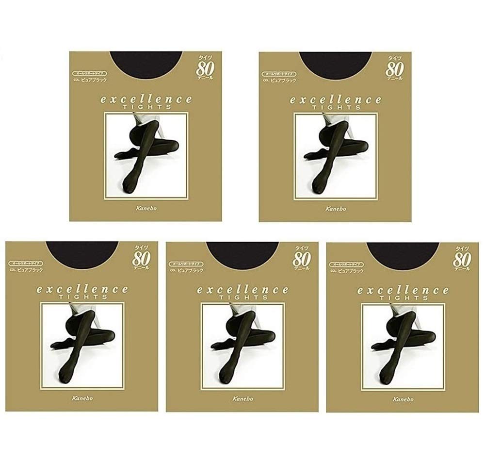 

Kanebo Excellence 80D Pure Sizes x Black Tights, Black, M-L 5, чорний