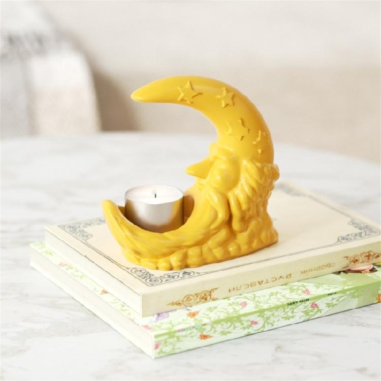 Santa Clause Moon Shaped Silicone Molds For Epoxy Resin Making Candle Tealight Holder Gypsum Ornament Christmas Gift