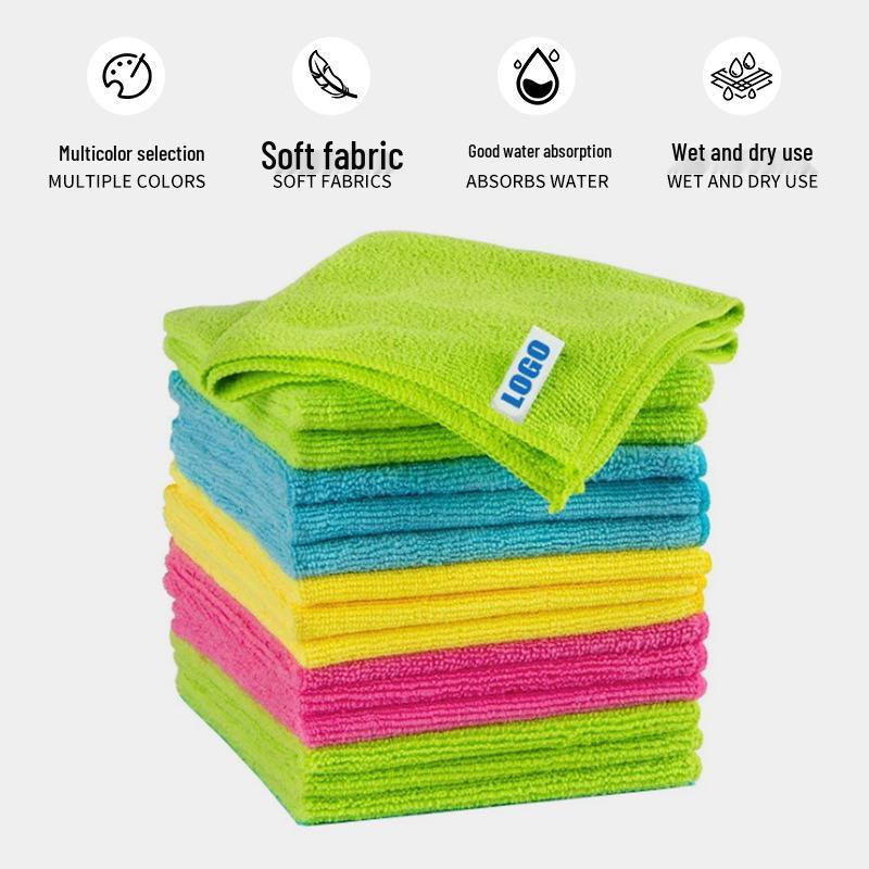 Multi-Purpose Absorbent Cleaning Cloth - Dish, Appliance, and Car Wash Towel with Scouring Pad