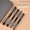 Travel Double-Ended Makeup Brush & Mirror Case - Multi-functional Eyeshadow & Setting Brush
