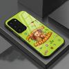 Cheburashka Phone Case For Samsung S26 S25 S24 FE S23 S22 S21 Plus S20 Ultra Note20Ultra Black Glass Cover