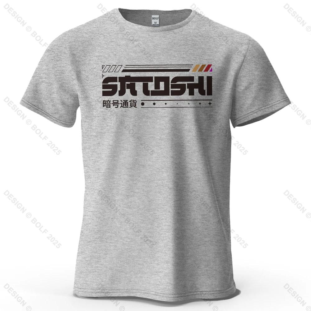 Satoshi und Krypto Aufdruck Unisex T-Shirt Baumwolle Oversized Tech-Thema Outfits Grafik-T-Shirts Für Unisex Oberteile T-Shirts Streetwear