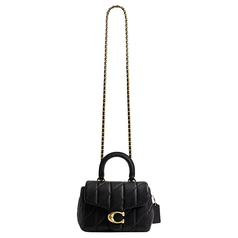 Coach Tabby Sheepskin One Shoulder Handbag Small Women's Black CCC12-B4BK