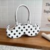 2025 Japanese Cute Polka Dot Irregular Handheld and Crossbody Beard Bag