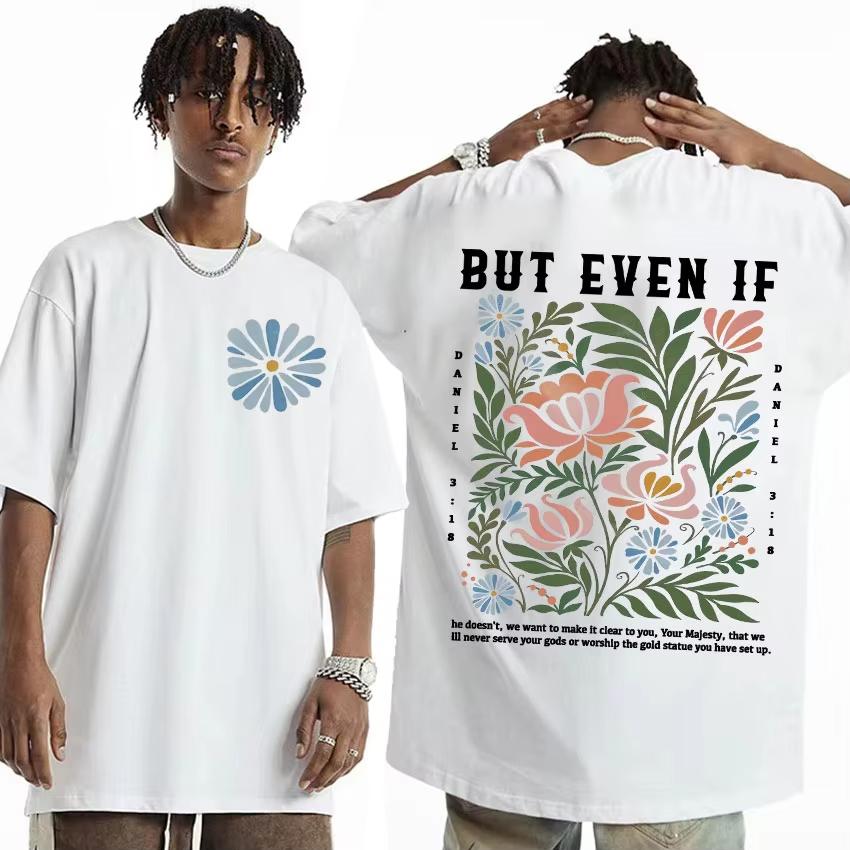 2025 Living Proof of A Loving God Letters Print T Shirts Women's Inspirational Christian Apparel T Shirt Men Oversized T-shirt