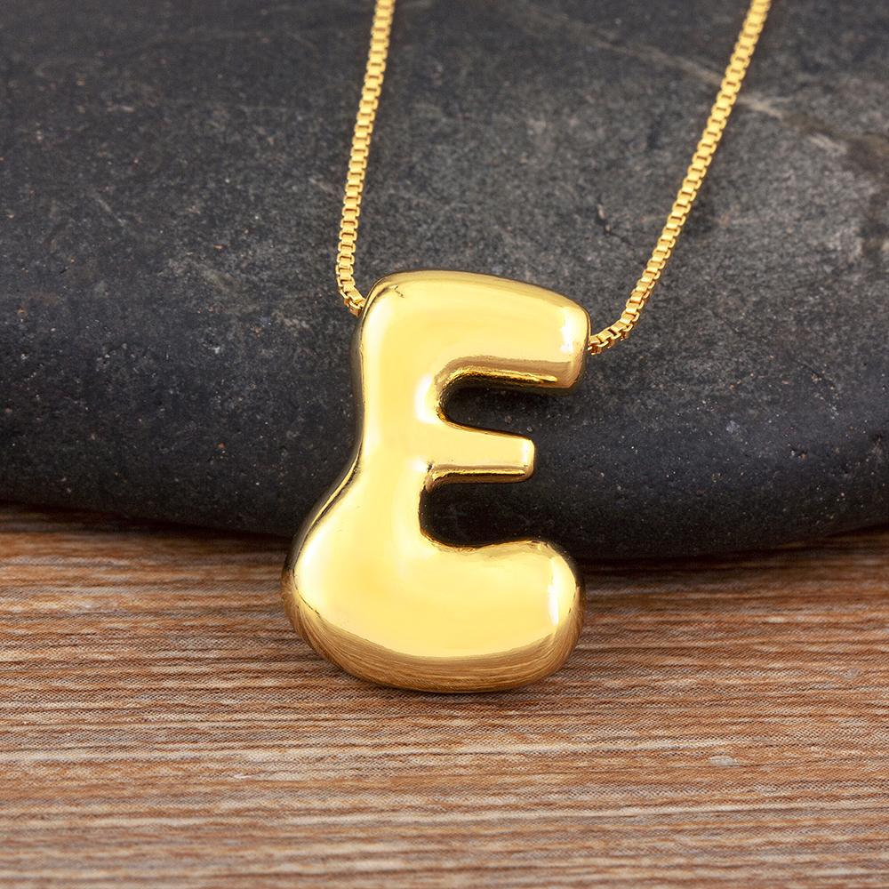 Nidin High Quality Creative Trend A-Z Letters Charm Pendant Necklace For Female Male Name Initials Alphabet Jewelry Accessories