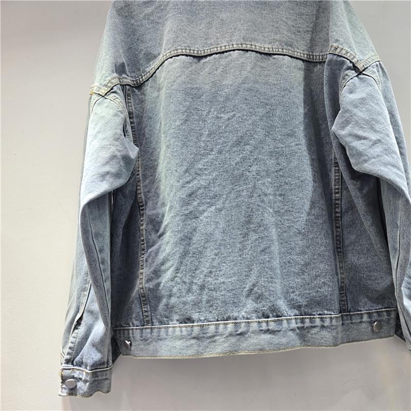 Giacca di jeans dolce coreana da donna con decorazione a fiore di lana 3D - Nuovi arrivi primaverili