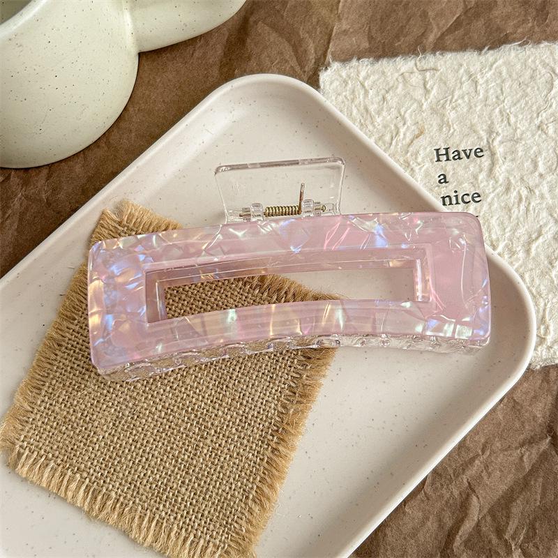 Extra Large Multicolor Acetic Acid Hairpins - Versatile Mermaid Square Design for Girls