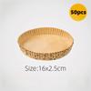 50pcs Round Pizza Paper Tray Greaseproof Baking Papers Air Fryer Paper  Baking Applications