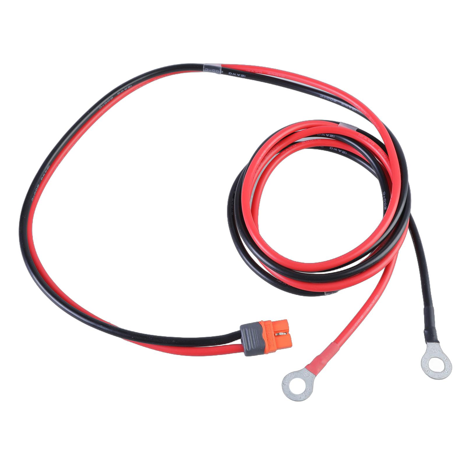 

XT60I Female Connector To O Ring Terminal Cable 12AWG 1.5m Wire for Quick Car Power Connection & Emergency Battery Use